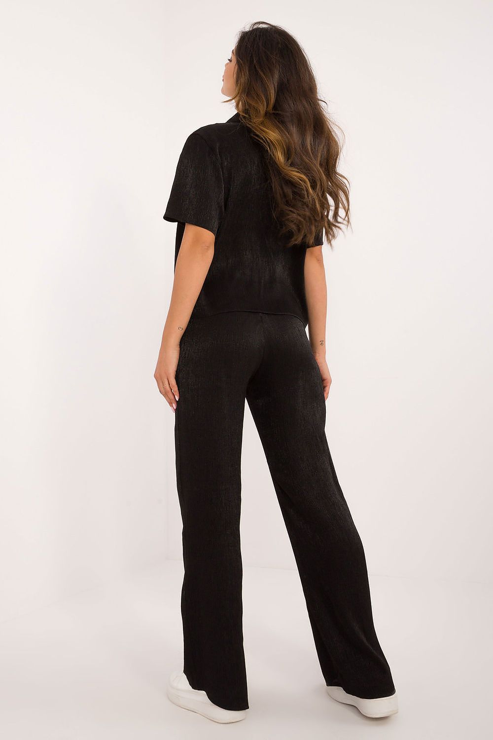 Noelle - Luxe Satijnen Set met Blouse en Wijde Broek
