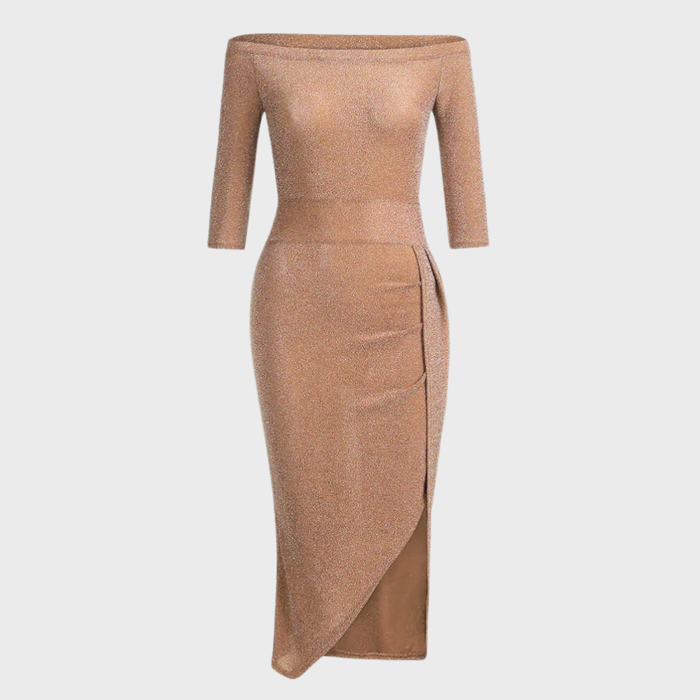 Curvyz | Lange Glitterjurk voor Dames – Elegant, Comfortabel & Feestelijk